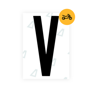 Alite Nanofilm for US (Georgia 2012 - Round) Moto license plates - Symbol "V" - Alite
