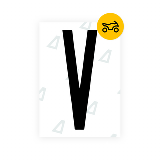 Alite Nanofilm for US (New York 2001) Moto license plates - Symbol "V" - Alite