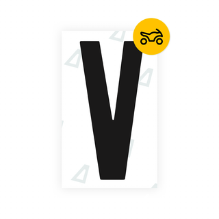 Alite Nanofilm for US (Texas) Moto license plates - Symbol "V" - Alite