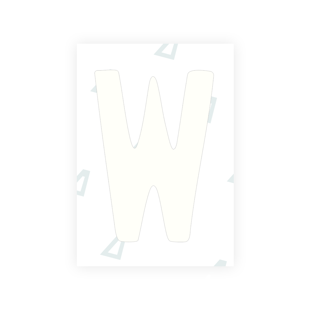 Alite Nanofilm for Chile 2007 license plates - Symbol "W" - Alite