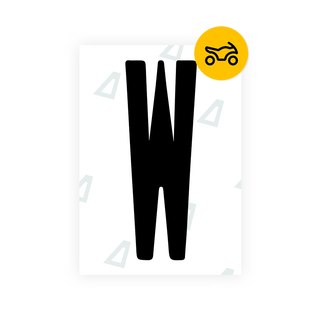 Alite Nanofilm for US (New York 2001) Moto license plates - Symbol "W" - Alite