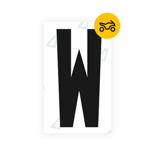 Alite Nanofilm for US (Texas) Moto license plates - Symbol "W" - Alite