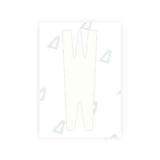 Ghost White Alite Nanofilm for US (New York 2001) license plates - Symbol "W"