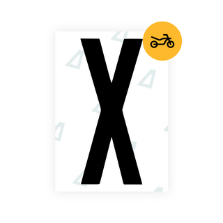 Alite Nanofilm for US (Georgia 2012 - Round) Moto license plates - Symbol "X" - Alite