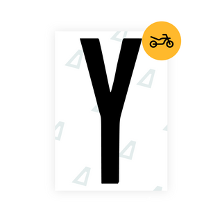 Alite Nanofilm for US (Georgia 2012 - Round) Moto license plates - Symbol "Y" - Alite