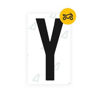 Alite Nanofilm for US (Texas) Moto license plates - Symbol "Y" - Alite