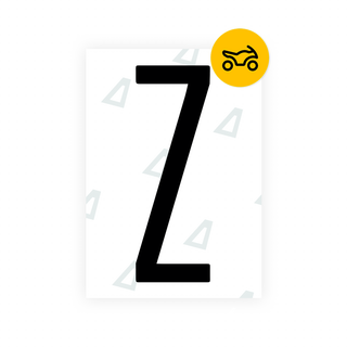 Alite Nanofilm for US (New York 2001) Moto license plates - Symbol "Z" - Alite