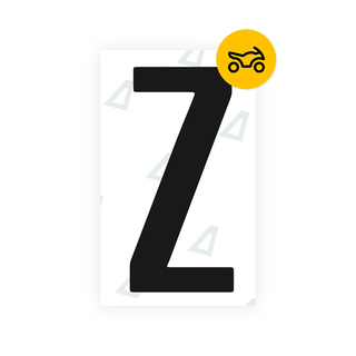 Alite Nanofilm for US (Texas) Moto license plates - Symbol "Z" - Alite