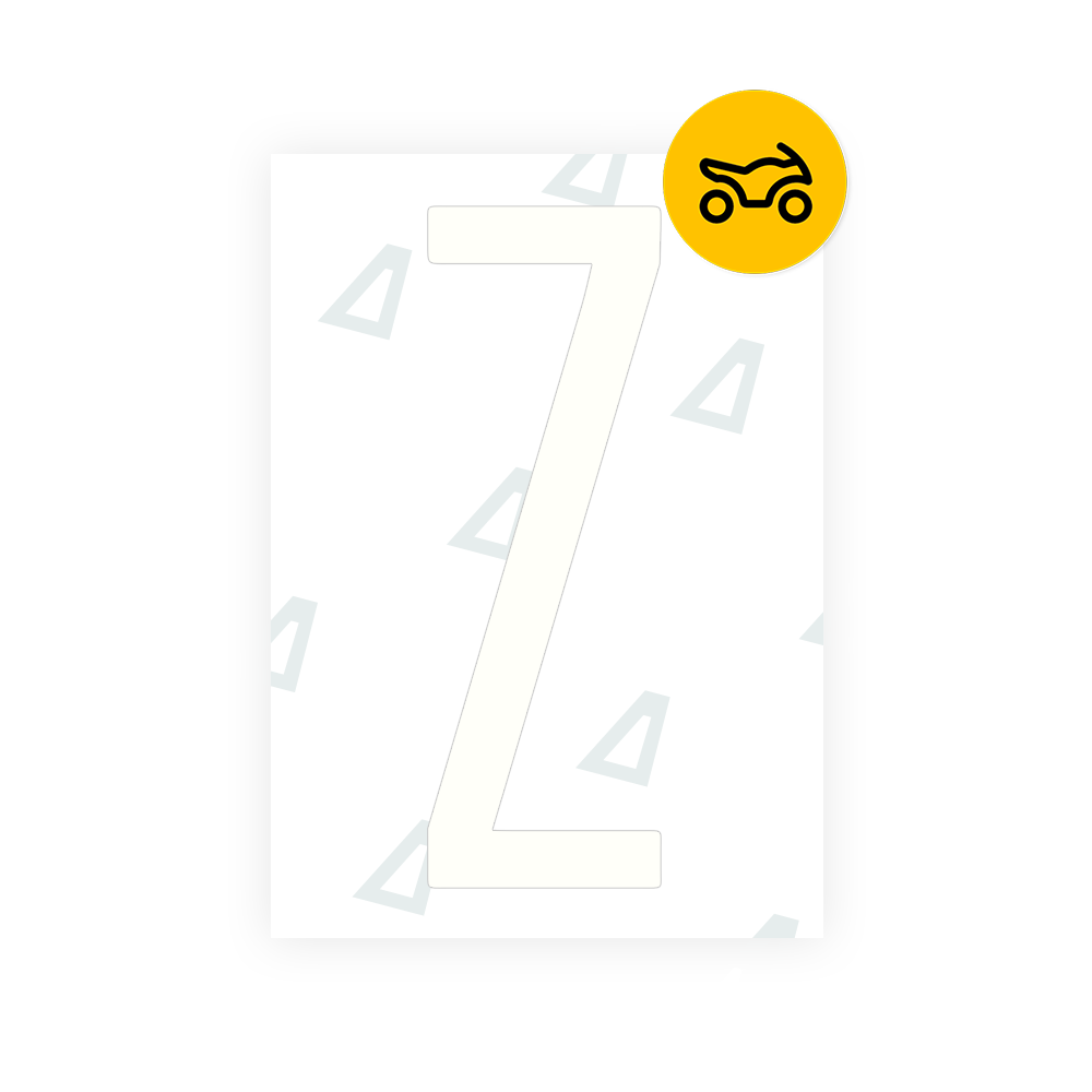Alite Nanofilm for US (New York 2001) Moto license plates - Symbol "Z" - Alite